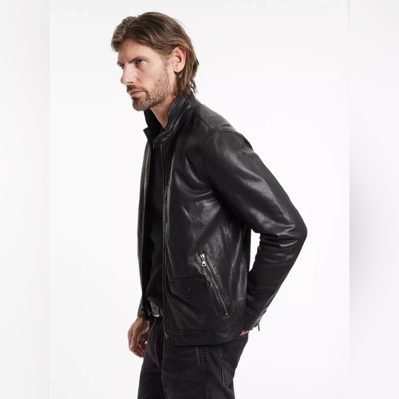 John Varvatos York Leather Jacket. size EU 46 USA 36. - Picture 8 of 16